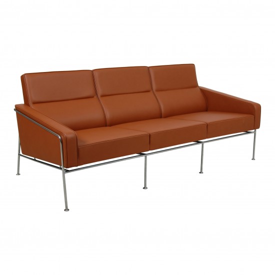 Arne Jacobsen 3 person Airport sofa newly upholstered with walnut